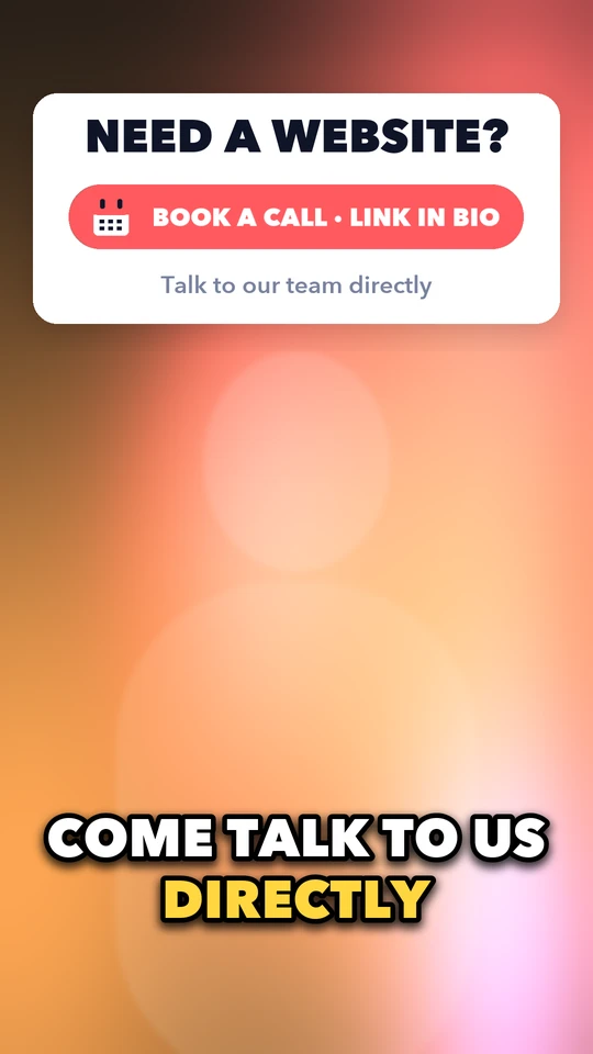 Example edit: call-to-action card, book a call via link in bio