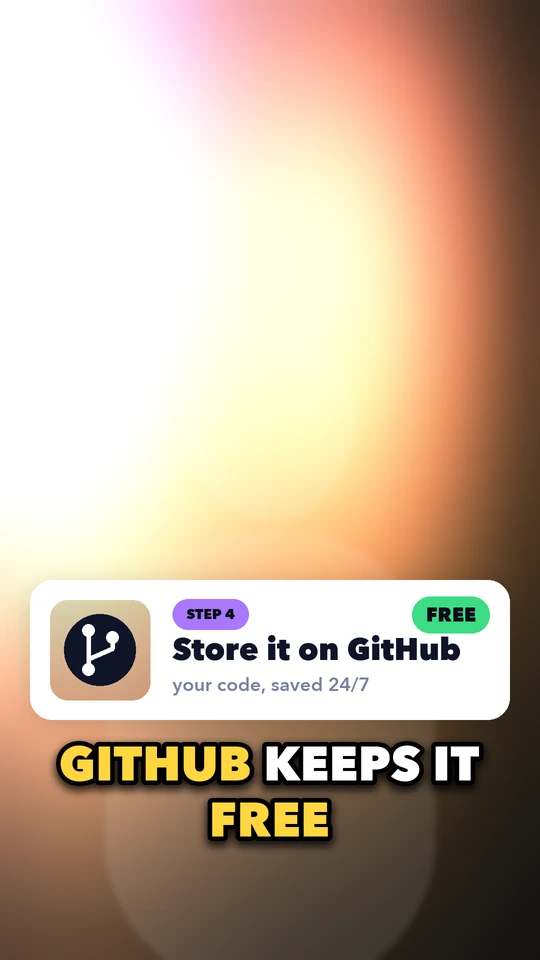 Example edit: step card, store your code on GitHub for free